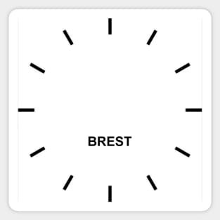 BREST Time Zone Wall clock Sticker
